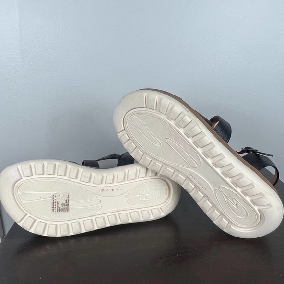 GENTLE SOULS BY KENNETH COLE REBHA LEATHER PLATFORM SANDAL BLACK SIZE 8.5 NWOB - Picture 8 of 10